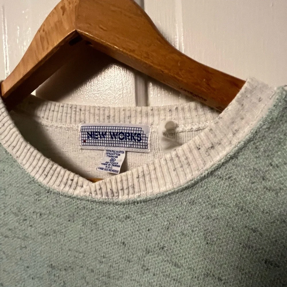 NEW WORKS VINTAGE RETRO 80s Colorblock Tee - Picture 4 of 5